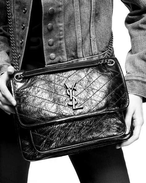 ysl medium leather niki shoulder bag|ysl niki small shoulder bag.